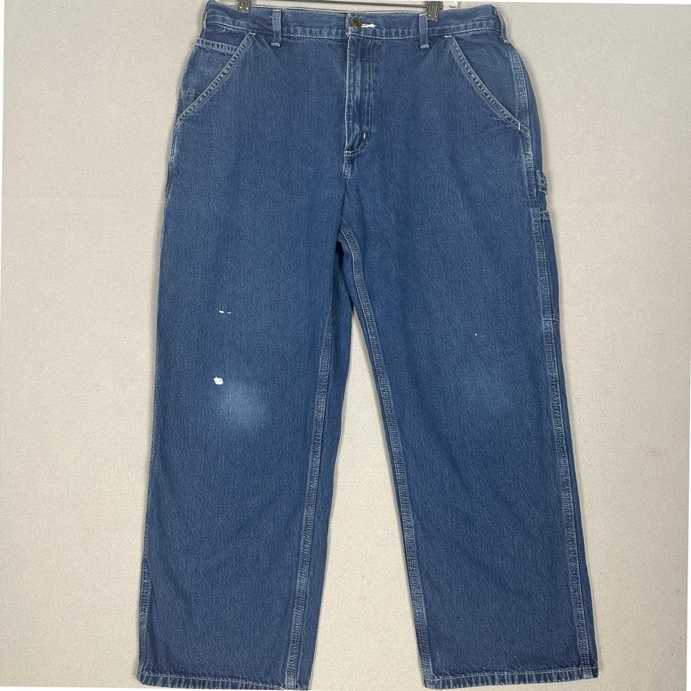 Carhartt‎ B13 DSTJeans Mens 36X28 Blue Original Dungaree Fit Carpenter Workwear